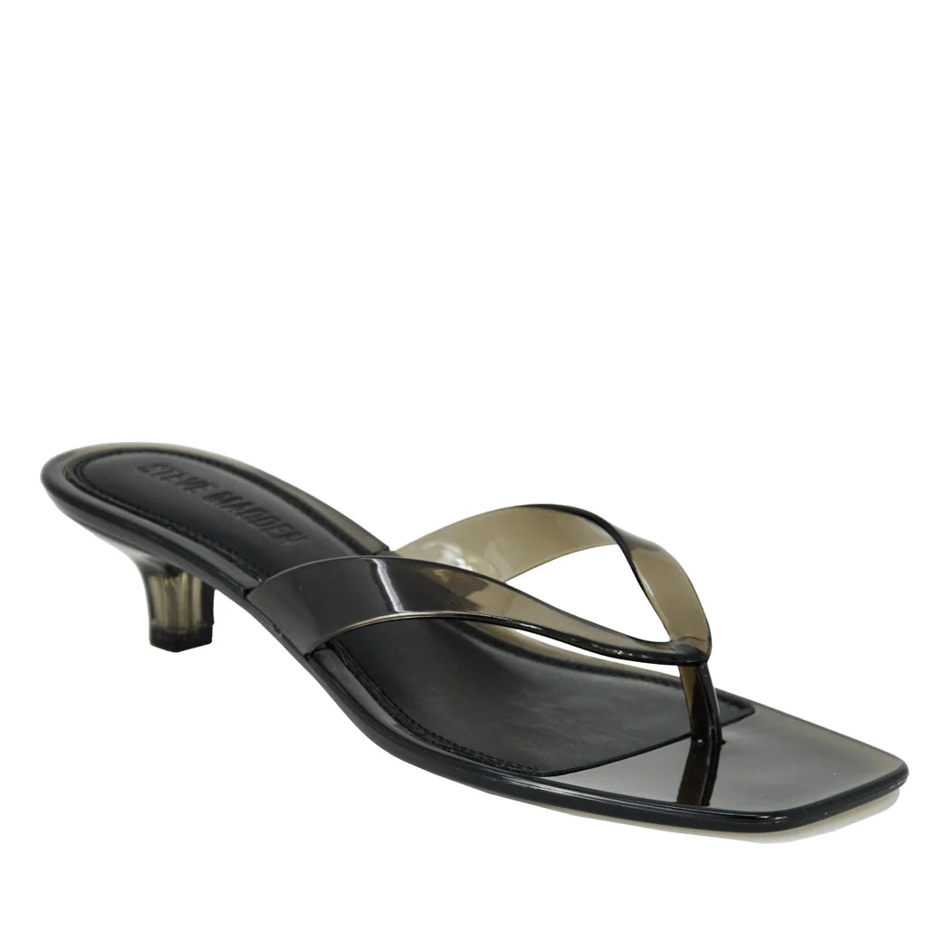 Steve Madden Chic Glossy Thong Kitten Heel Slide