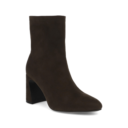 MIA Vegan Suede Block Heel Ankle Boot