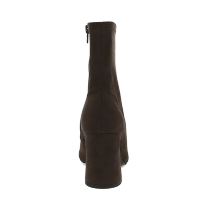 MIA Vegan Suede Block Heel Ankle Boot