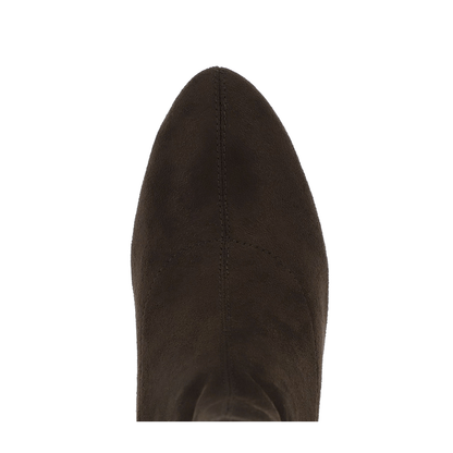 MIA Vegan Suede Block Heel Ankle Boot