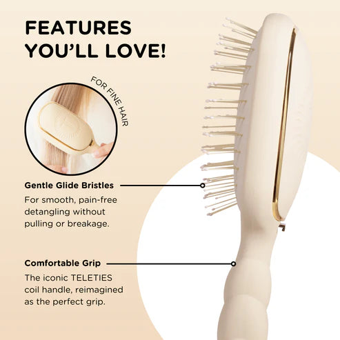 Teleties Detangler Hair Brush for Fine Hair *Final Sale*