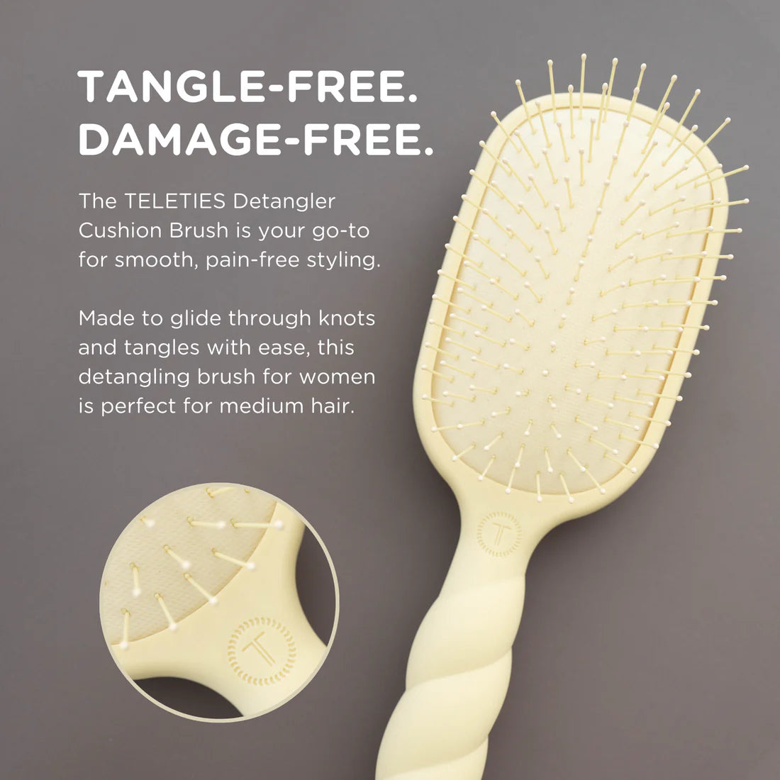 Teleties Detangler Hair Brush for Medium Hair *Final Sale*