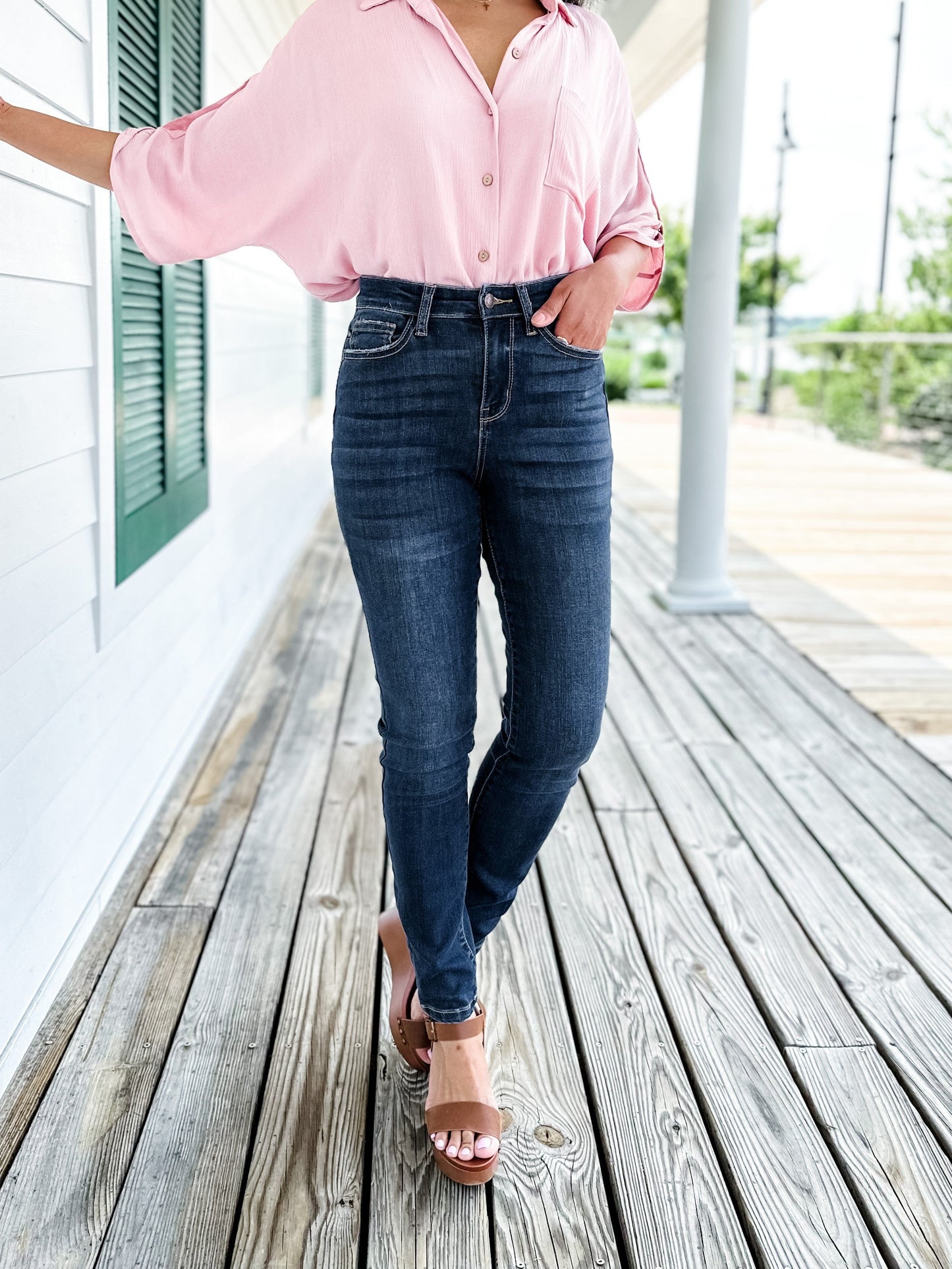 Judy Blue Sweet Escape Dark Wash Relaxed Fit Jeans