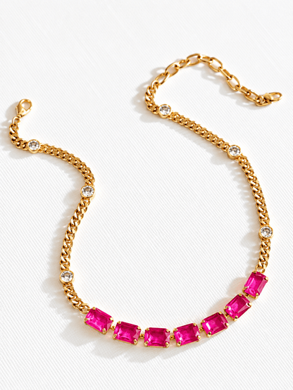 SIENNA by Tova Leilani Necklace In Bright Peony - Freckled Poppy