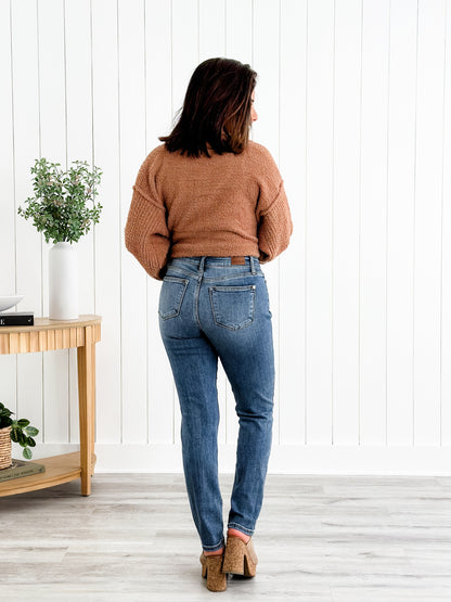 Judy Blue Friends Forever Medium Wash Mid Rise Classic Slim Fit Jeans