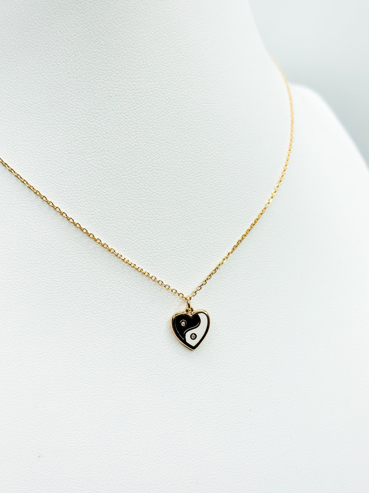 Love, Poppy Yin Yang Heart Necklace