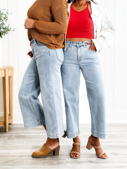 Risen  The Essential Wide Leg Crop Jeans