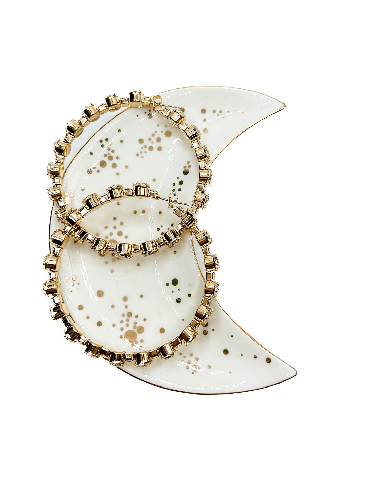 Love, Poppy Bling Crystal Paved Hoop Earring (Multiple Colors)