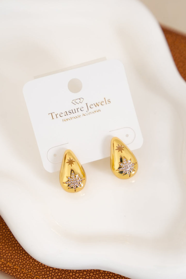 Treasure Jewels Polar Star Teardrop Earring