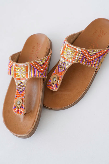 Blowfish Beaded Boho Cork Sandals