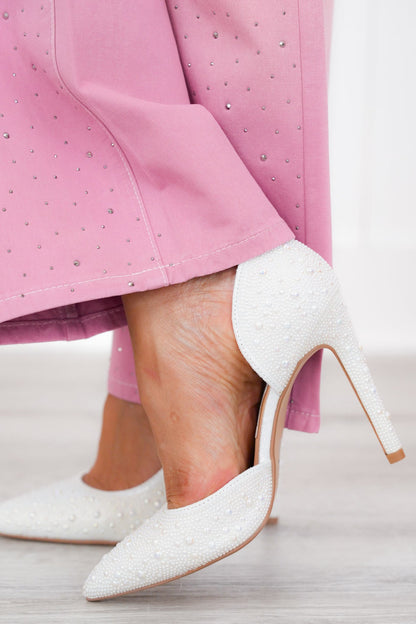 Shimmer Pearl Stiletto Heels