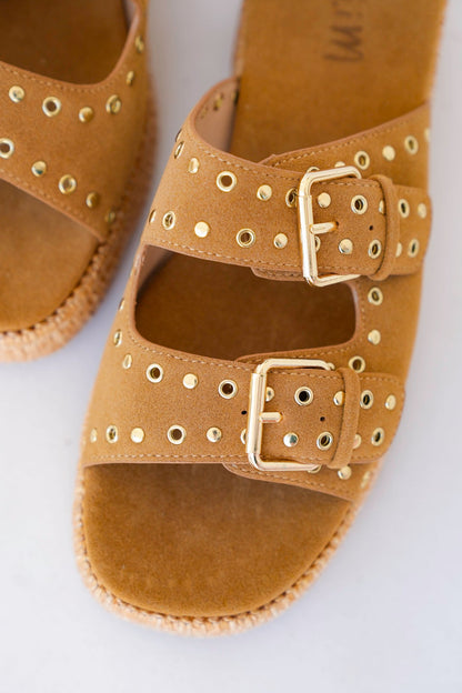 Adjustable Buckle Platform Sandal with Braided Jute Sole