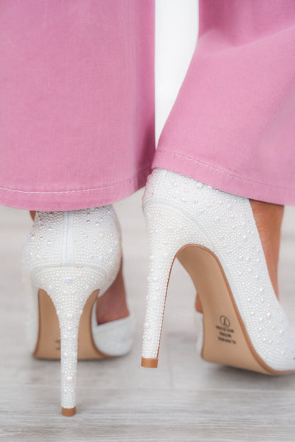 Shimmer Pearl Stiletto Heels