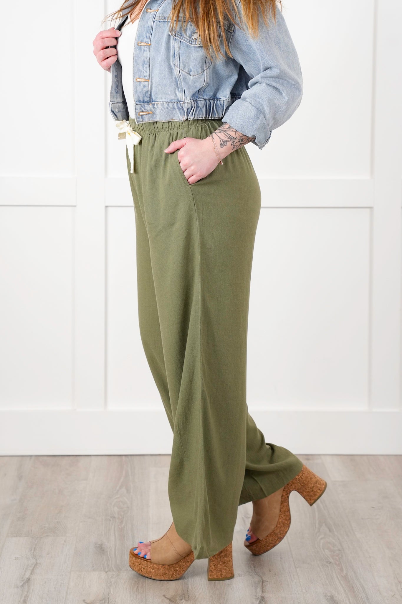 Door Buster! Zenana Drawstring Linen Pants