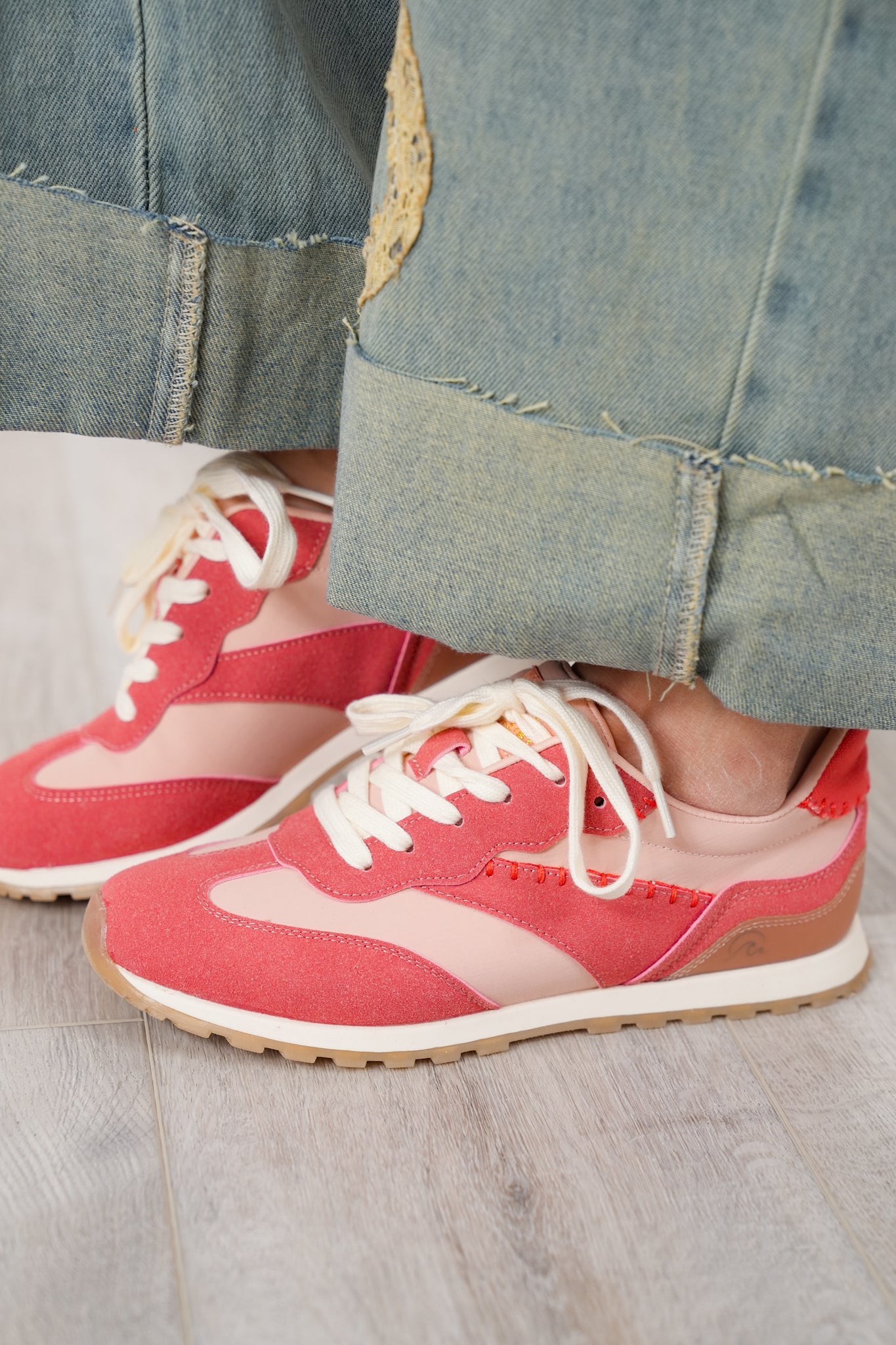 Blowfish Suede Accent Lace Up Sneakers