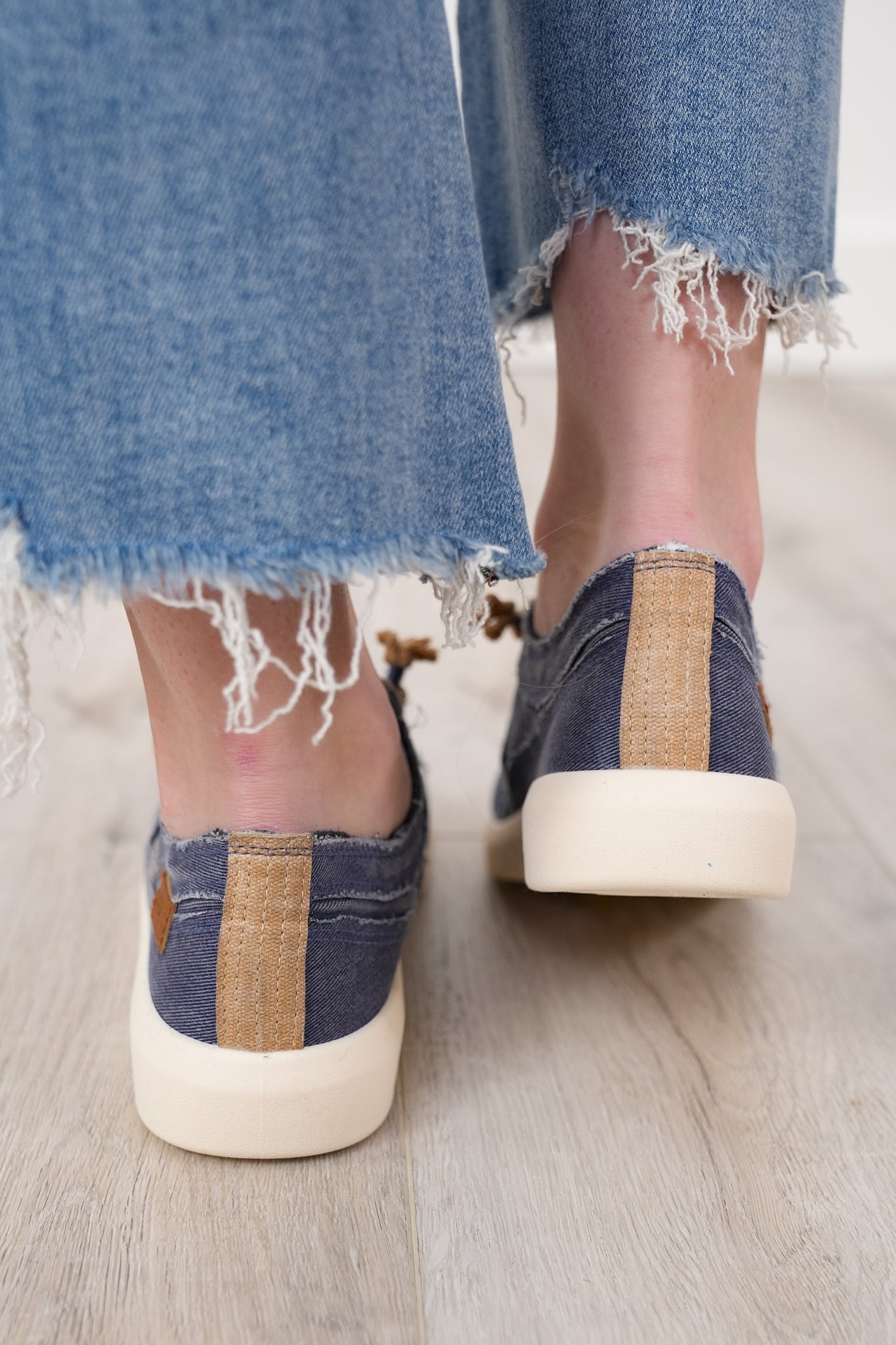 Blowfish Stitch Accent Sneakers with Distressed Edges