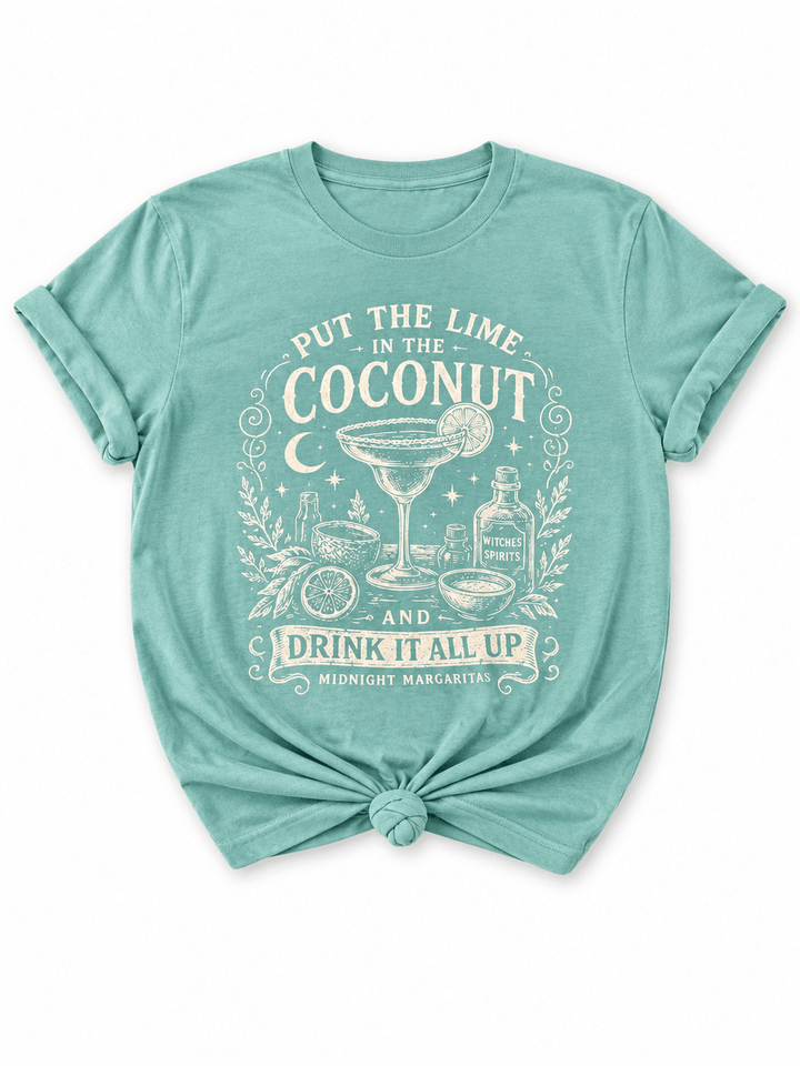 Plus/Reg Short Sleeve "Put the Lime in the Coconut" Graphic Tee - Freckled Poppy