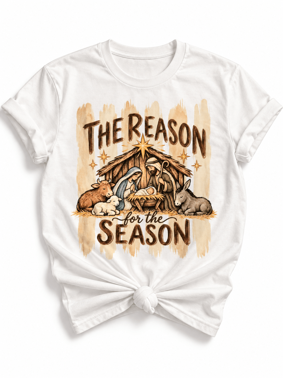 Plus/Reg Short Sleeve "The Reason for the Season" Christmas Graphic Tee - Freckled Poppy