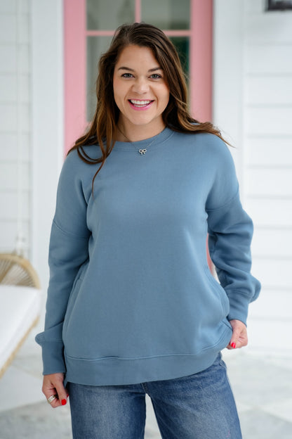 Door Buster! PLUS/REG Zenana Fleece Hi-Low Sweatshirts with Pocket