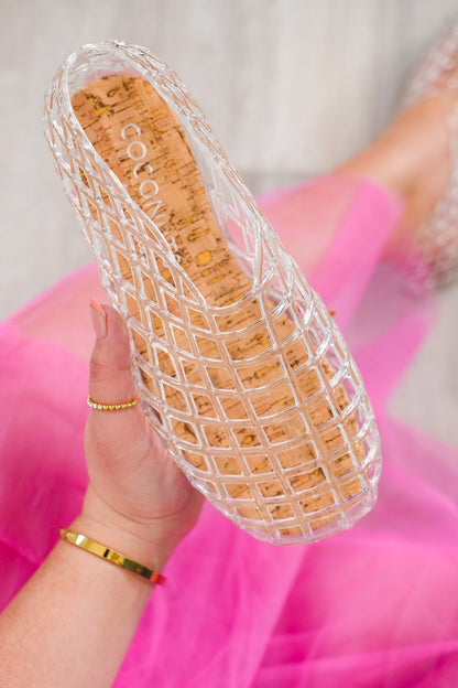 Lattice Inspired Jelly Ballet Flats