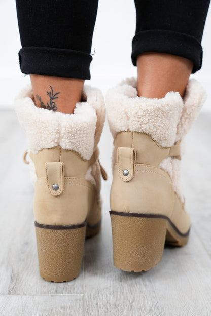 MIA Chic Ankle Boot with Sherpa Lining