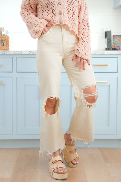 Vervet Blushing 90's Vintage Ankle Straight Leg 100% Cotton Denim
