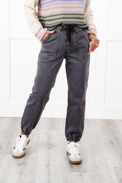 Mica High Rise Grey Cropped Joggers