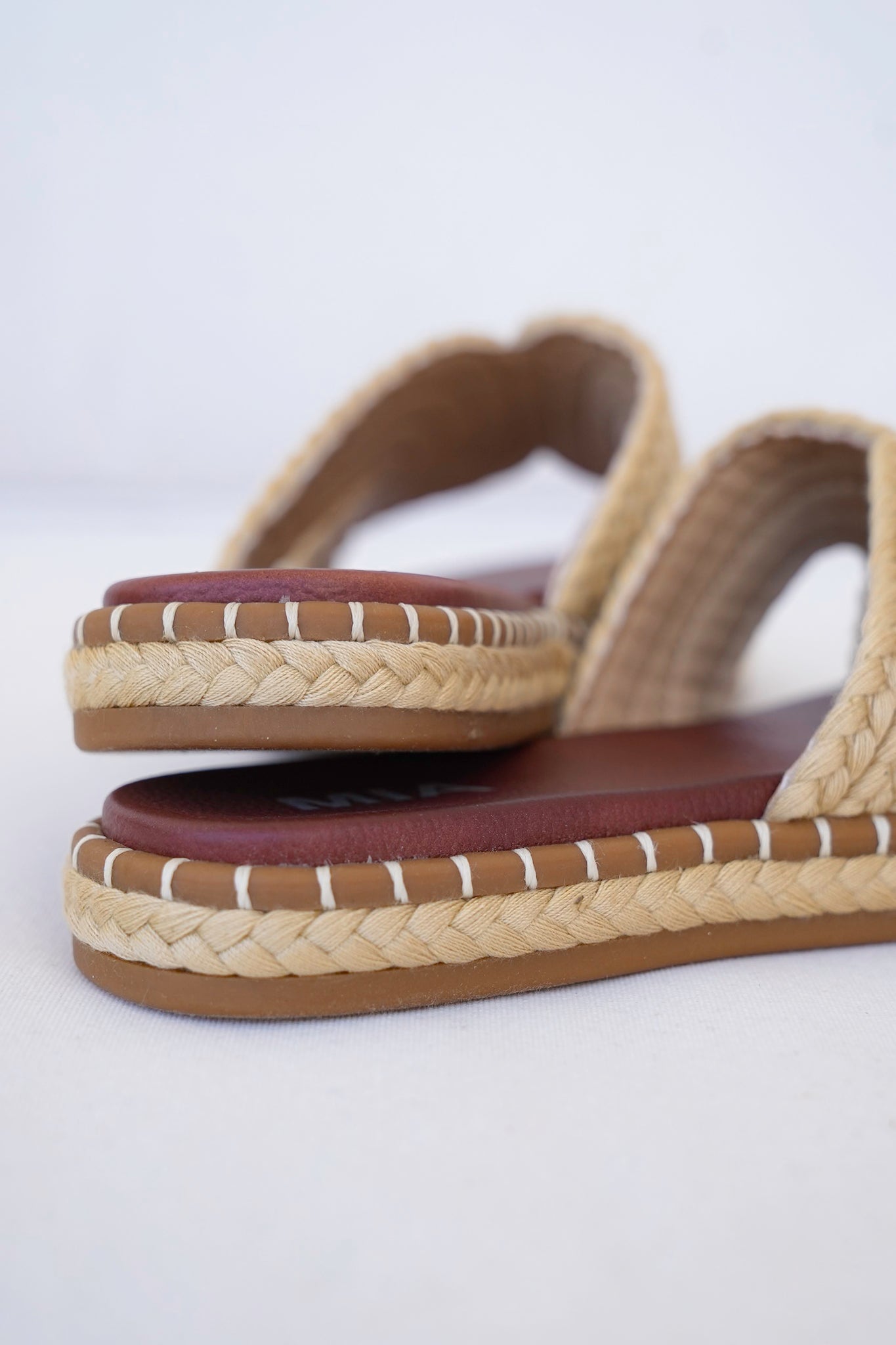 MIA Braided Raffia Slide Sandal