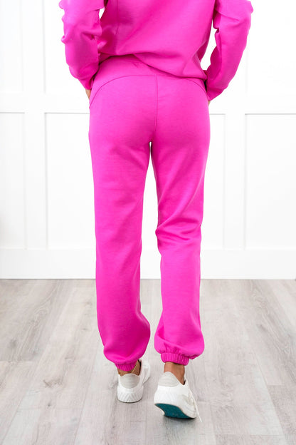Door Buster! Plus/Reg Elastic Waist Scuba Knit Joggers with Ribbon Drawstring