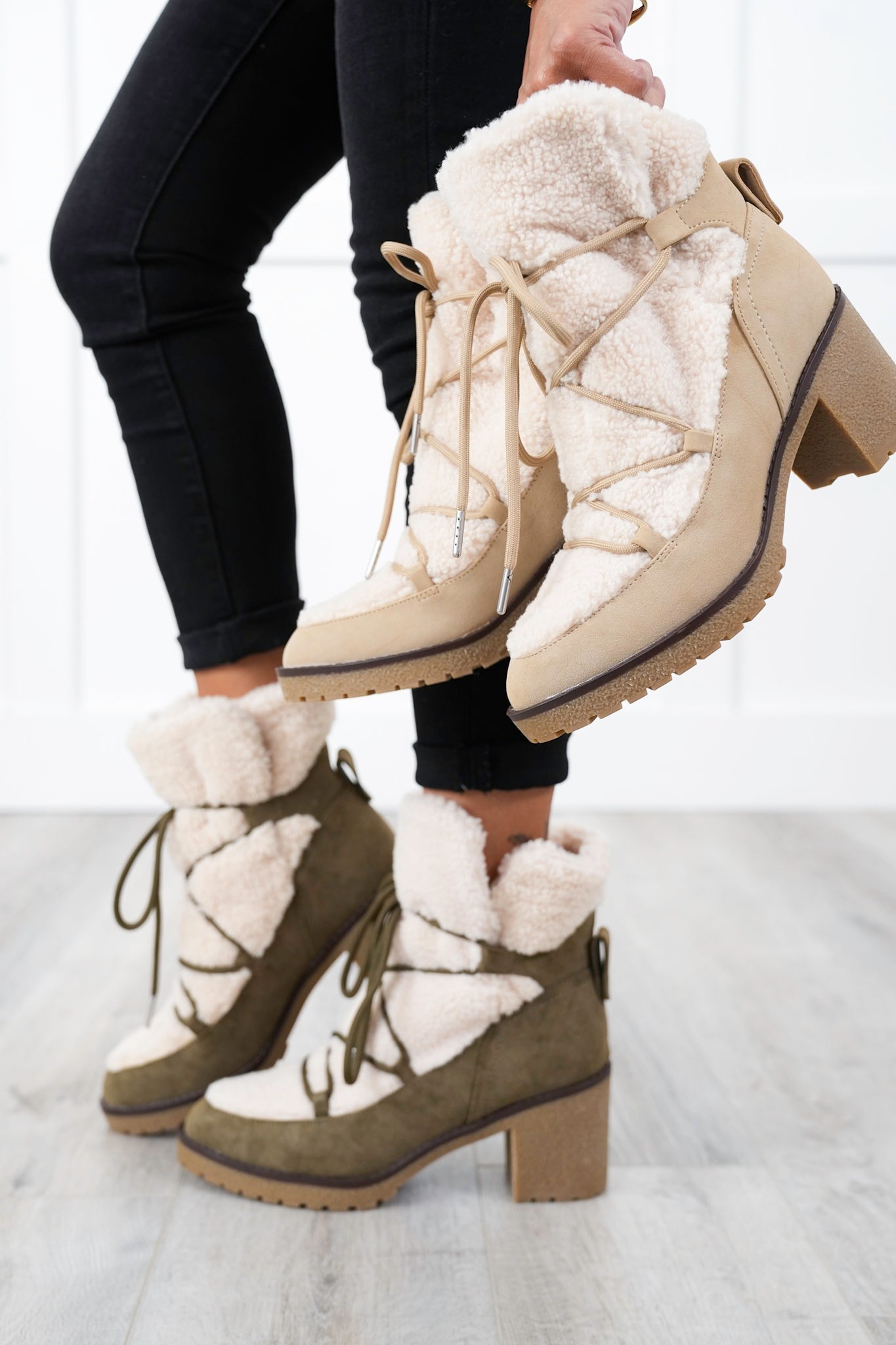 MIA Chic Ankle Boot with Sherpa Lining