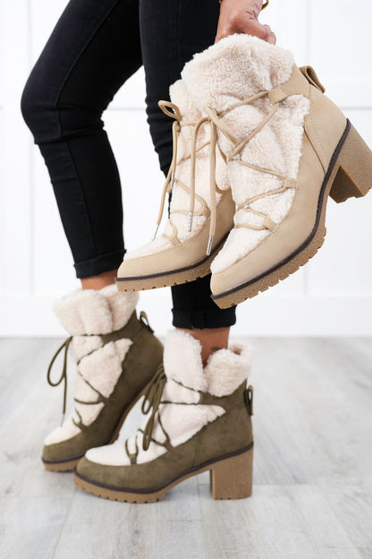 MIA Chic Ankle Boot with Sherpa Lining