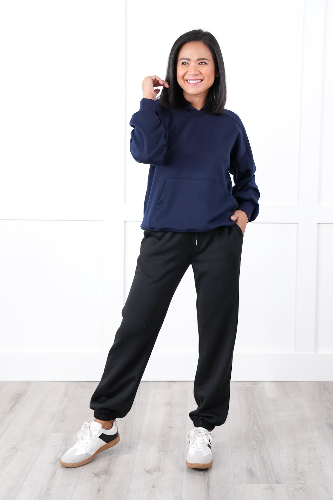 Door Buster! Plus/Reg Long Sleeve Pullover Hoodie with Kangaroo Pocket