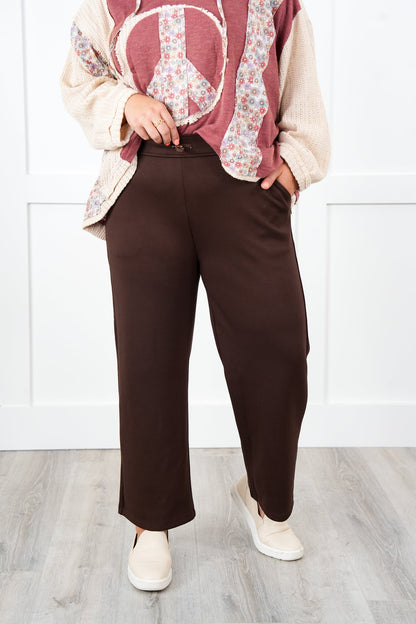 Door Buster! Plus/Reg High Elastic Waist Cropped Pants