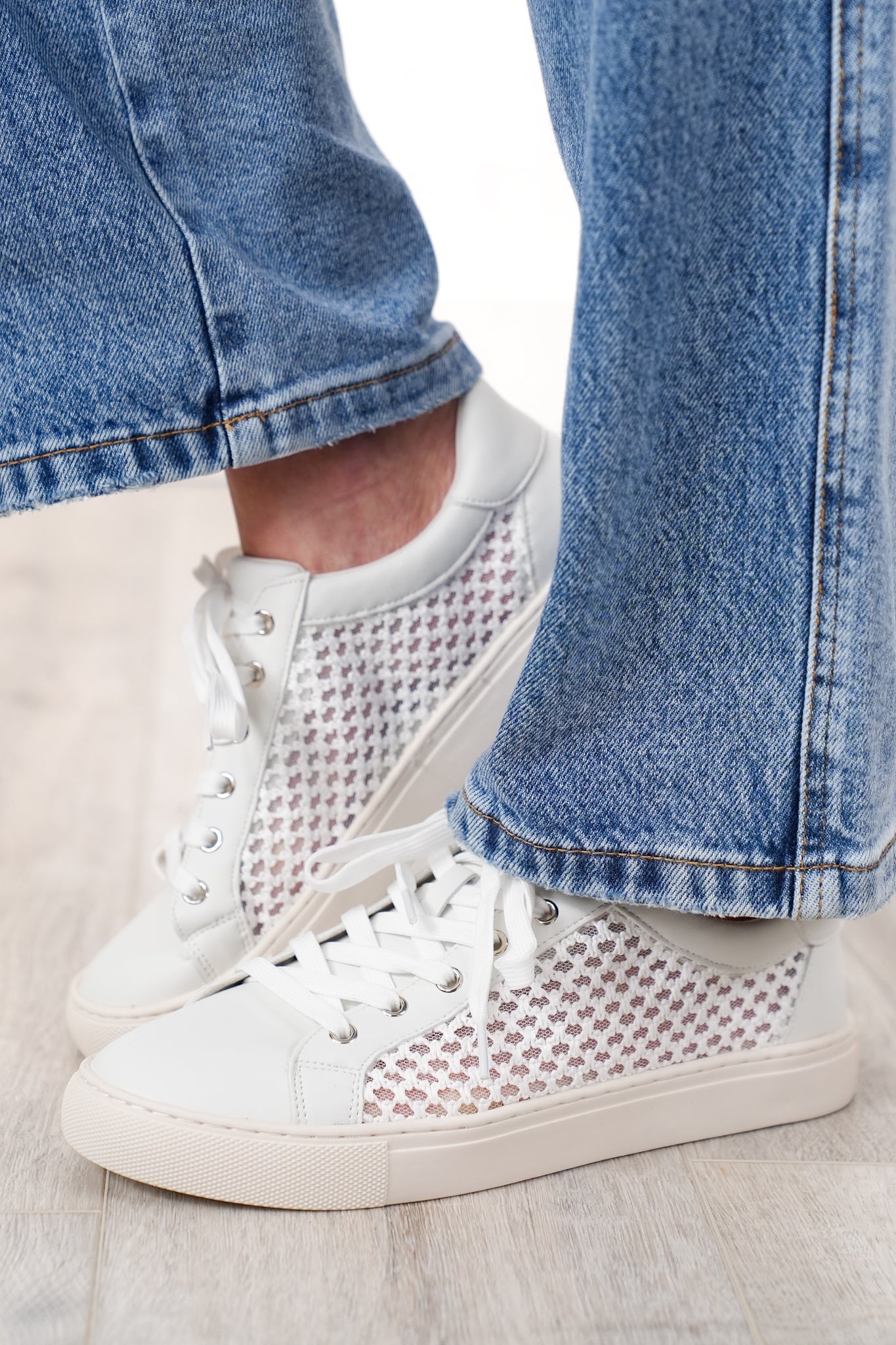 Corky's "Keep Scrolling" Stitched Pattern Sneaker