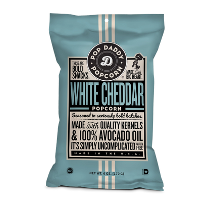 Pop Daddy – Real White Cheddar Flavored Popcorn 6.0oz *Final Sale*
