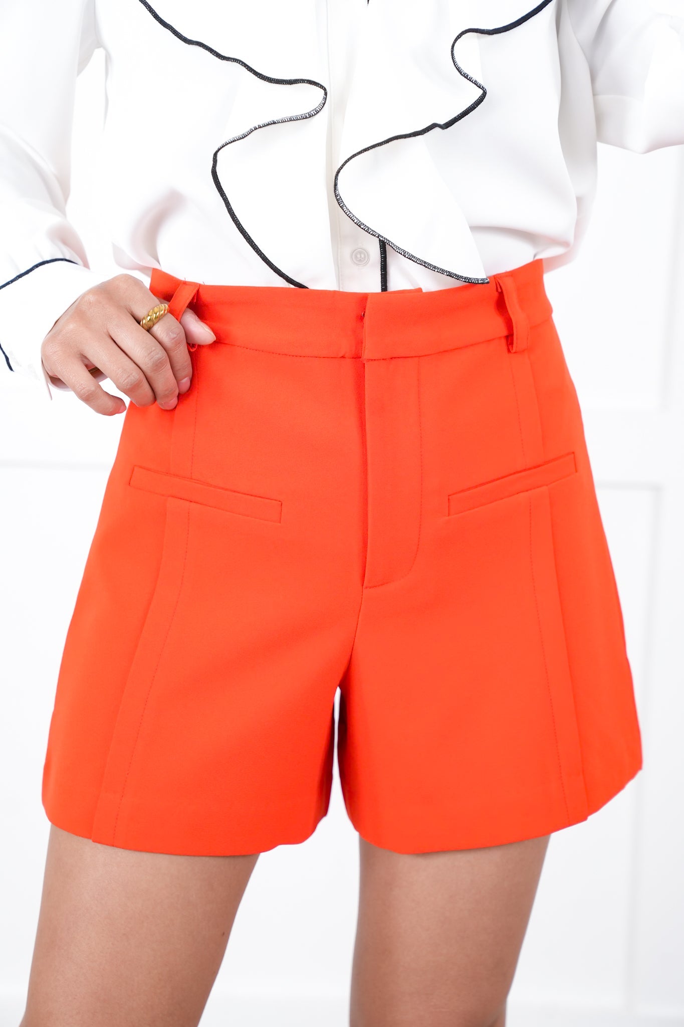 Restock! Basic Dressy High Waist Shorts with Front Pockets