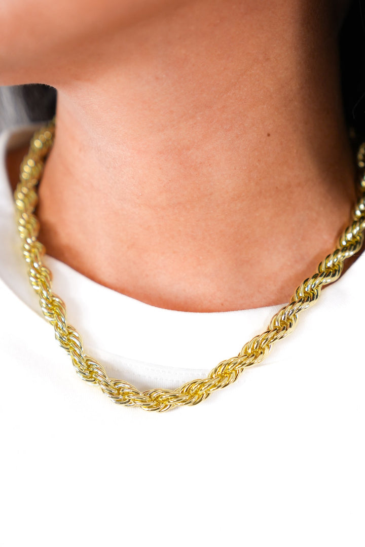 Treasure Jewels Gold Chunky Rope Necklace