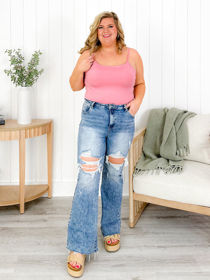 Sleeveless Bodysuit With Back Strap Detail (Multiple Colors)
