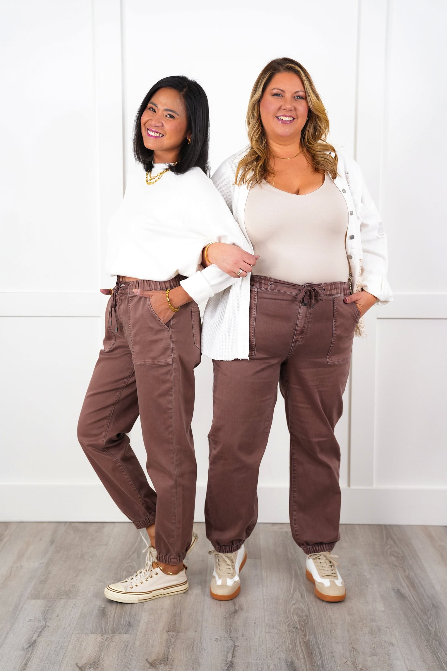 Mica High Rise Brown Cropped Jogger