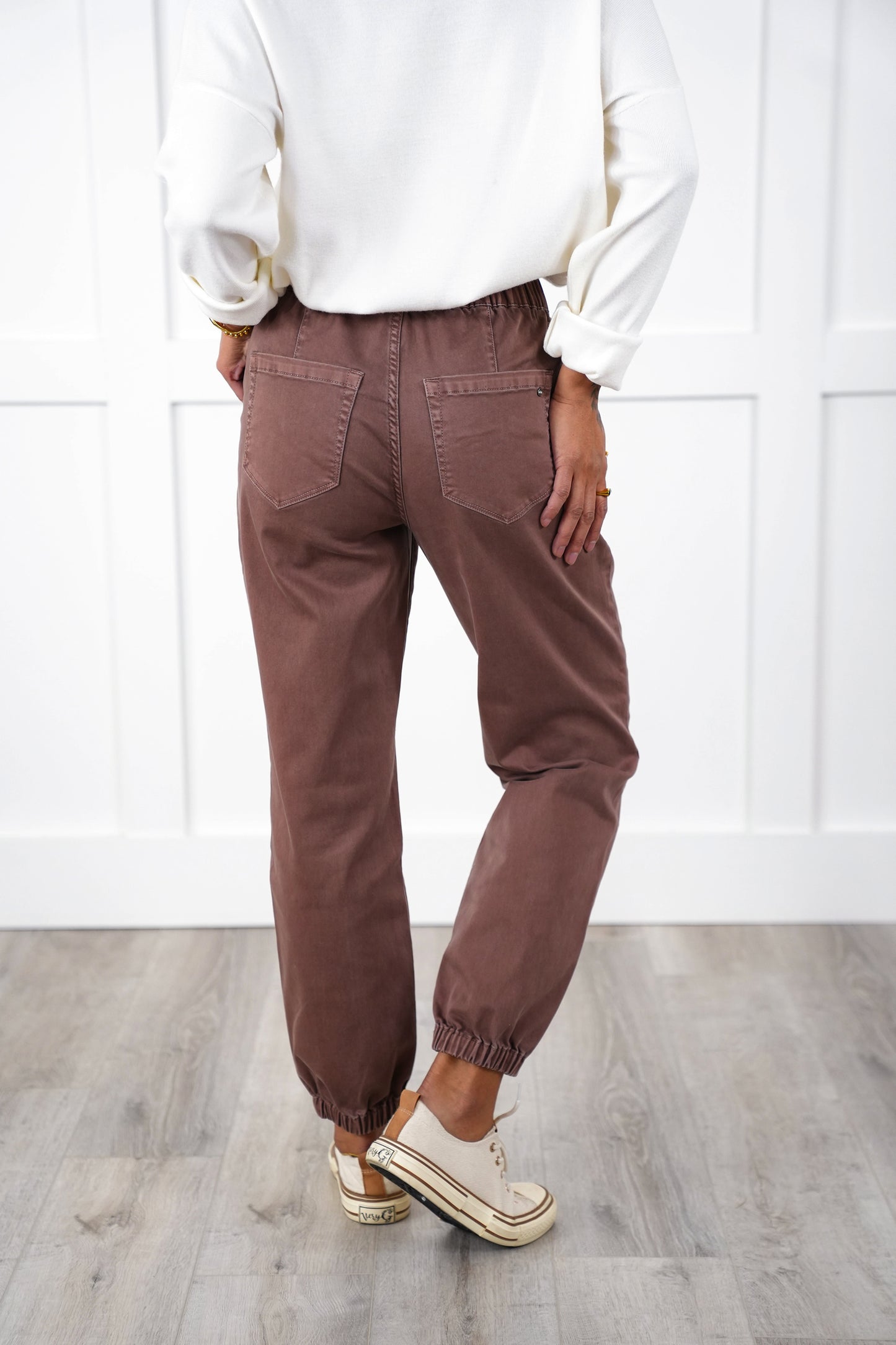 Mica High Rise Brown Cropped Jogger