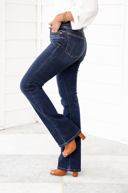 Restock! Judy Blue Mid Rise Dark Wash Bootcut Jeans