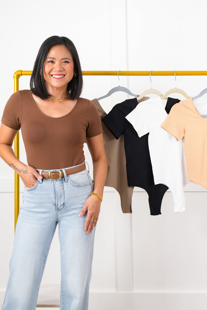 Door Buster! Plus/Reg Solid Short Sleeve Reversible Bodysuit