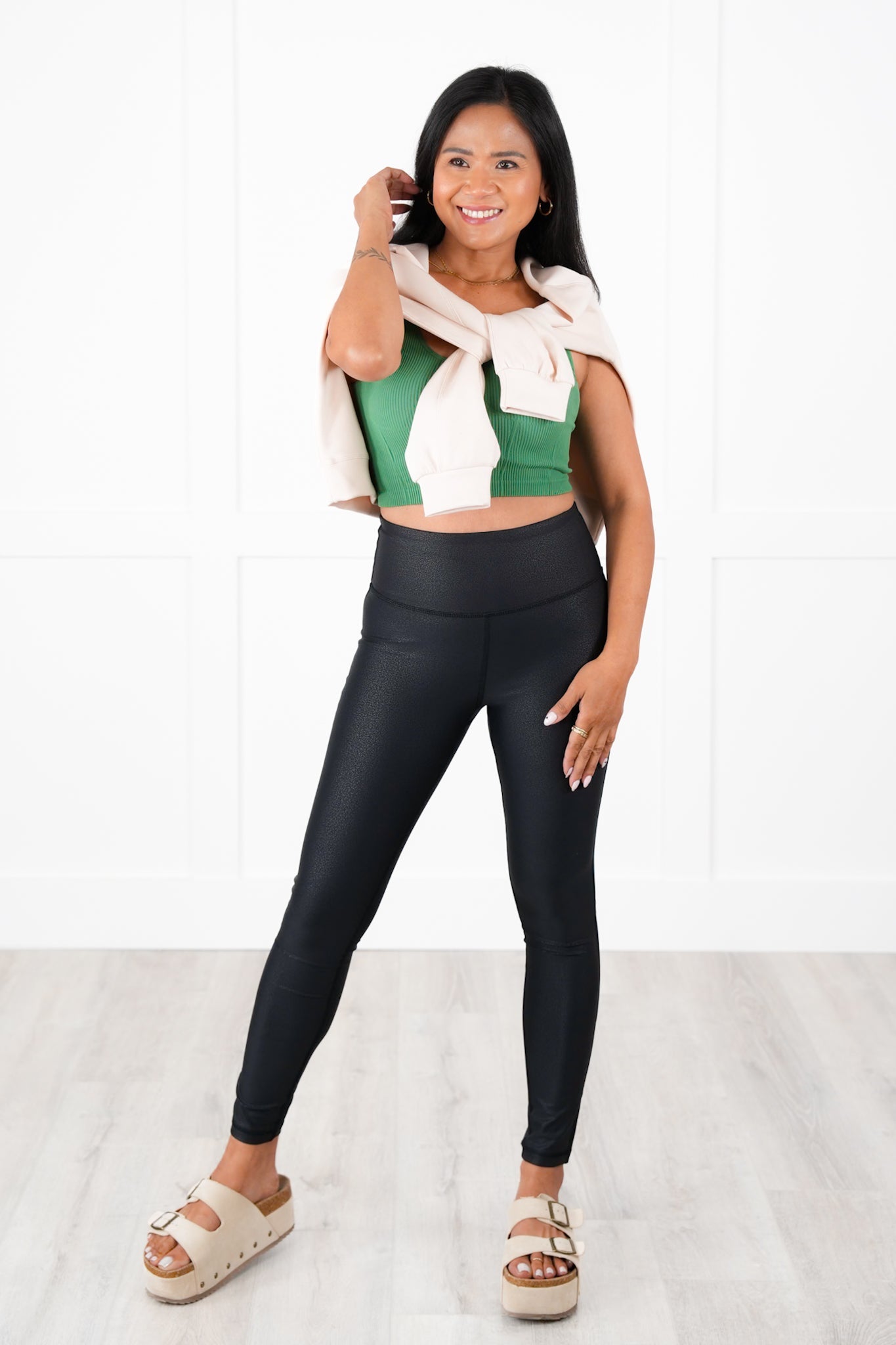 RESTOCK! PLUS/REG PEBBLE LEGGINGS THE BEST!!!!!!! Black Foil Scale Leggings