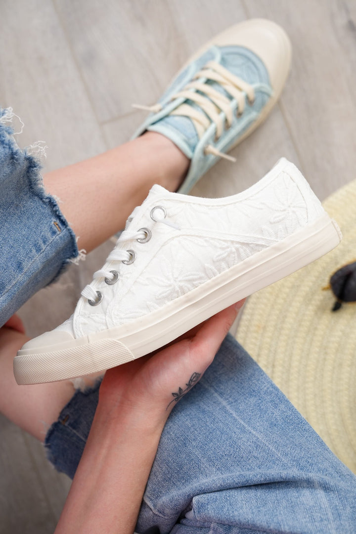 Restock! Blowfish Embroidered Low Top Sneaker