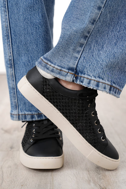 Corky's "Keep Scrolling" Stitched Pattern Sneaker