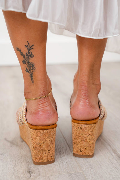 Blowfish Platform Woven Strap Wedge Heel Sandal