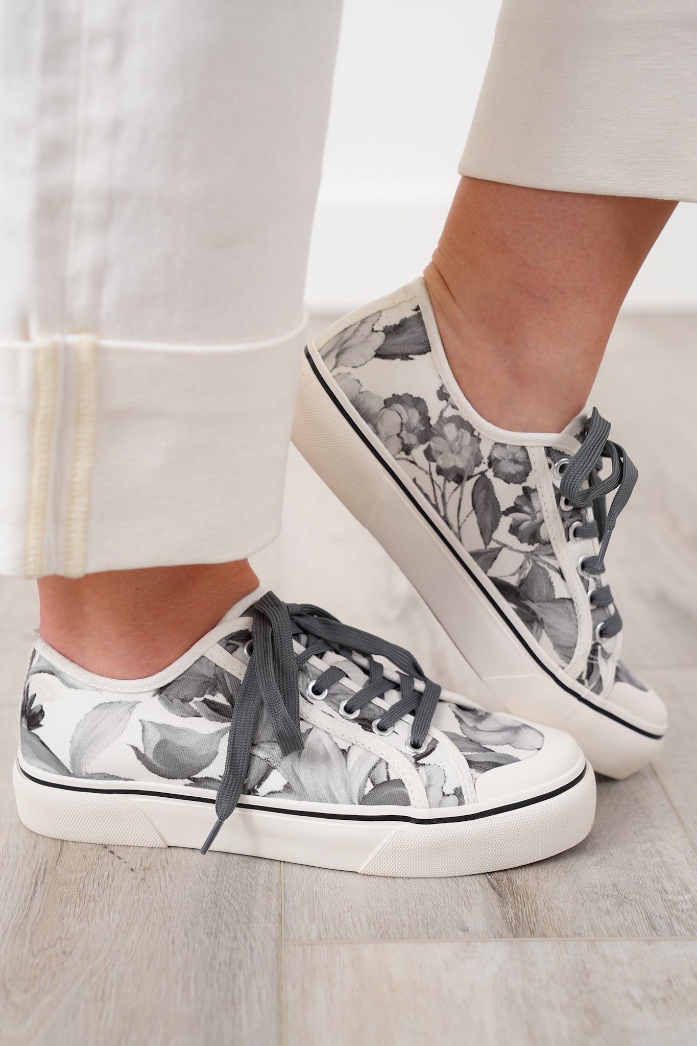 Corky's "Waiting List" Floral Canvas Platform Sneaker