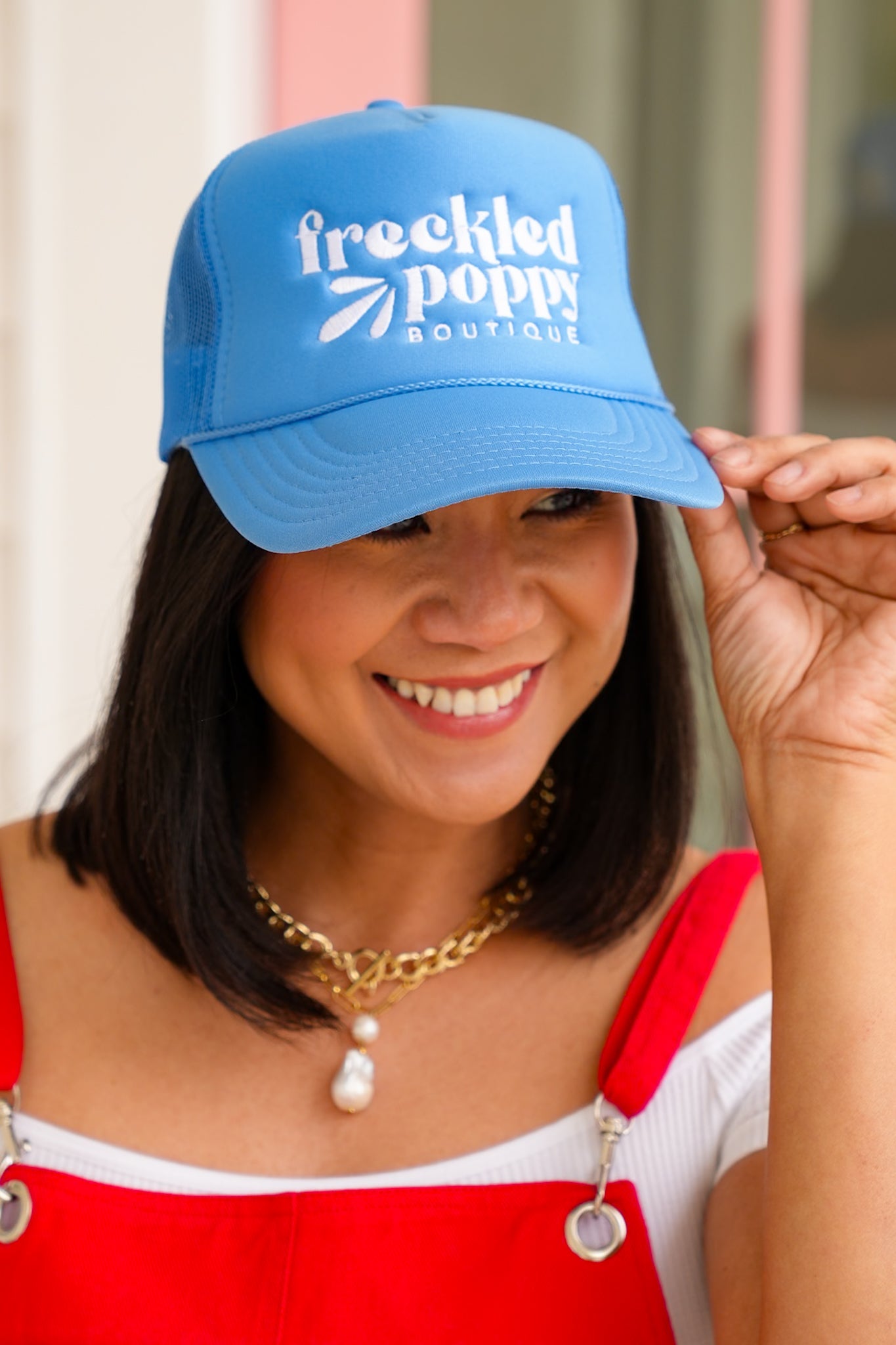 "Freckled Poppy" Trucker Hat