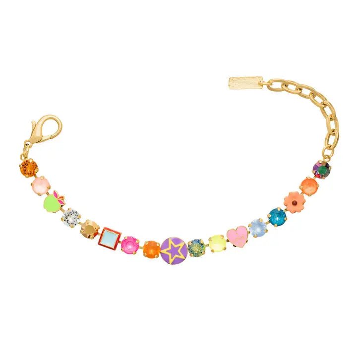 TOVA Bettina Crystal Anklet In Fairy - Freckled Poppy