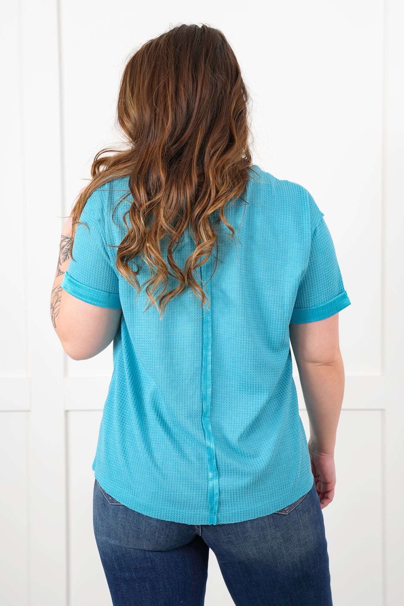 Door Buster! Plus/Reg Thermal Short Cuffed Sleeve Top